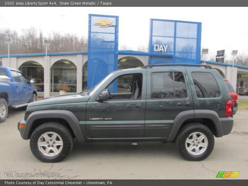 Shale Green Metallic / Taupe 2002 Jeep Liberty Sport 4x4