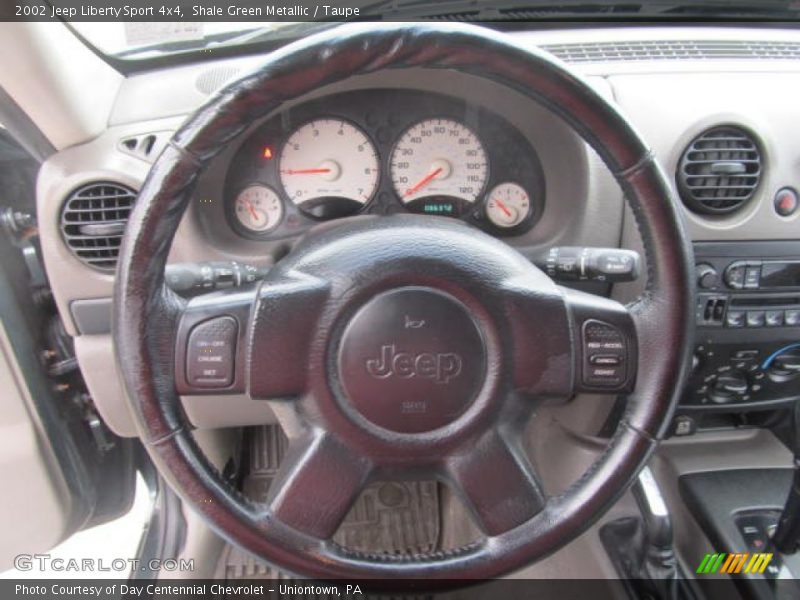 Shale Green Metallic / Taupe 2002 Jeep Liberty Sport 4x4