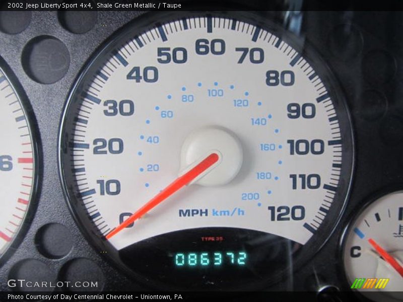 Shale Green Metallic / Taupe 2002 Jeep Liberty Sport 4x4