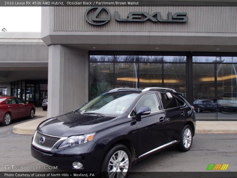 Obsidian Black / Parchment/Brown Walnut 2010 Lexus RX 450h AWD Hybrid