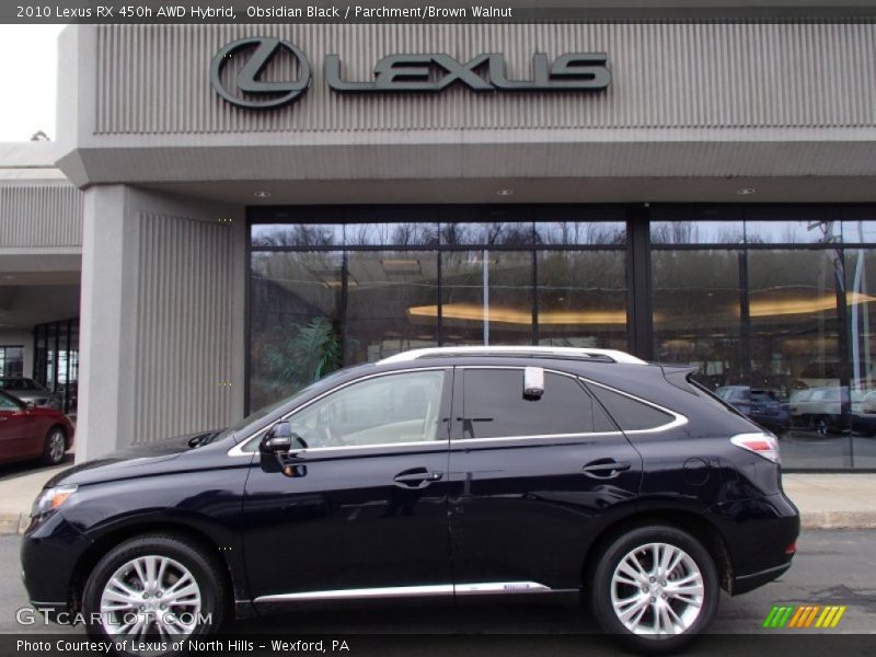 Obsidian Black / Parchment/Brown Walnut 2010 Lexus RX 450h AWD Hybrid
