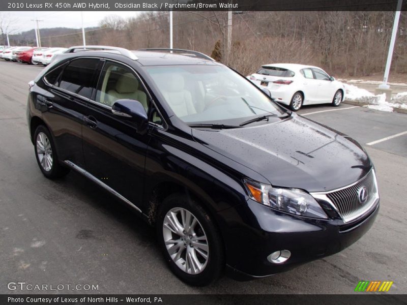 Obsidian Black / Parchment/Brown Walnut 2010 Lexus RX 450h AWD Hybrid