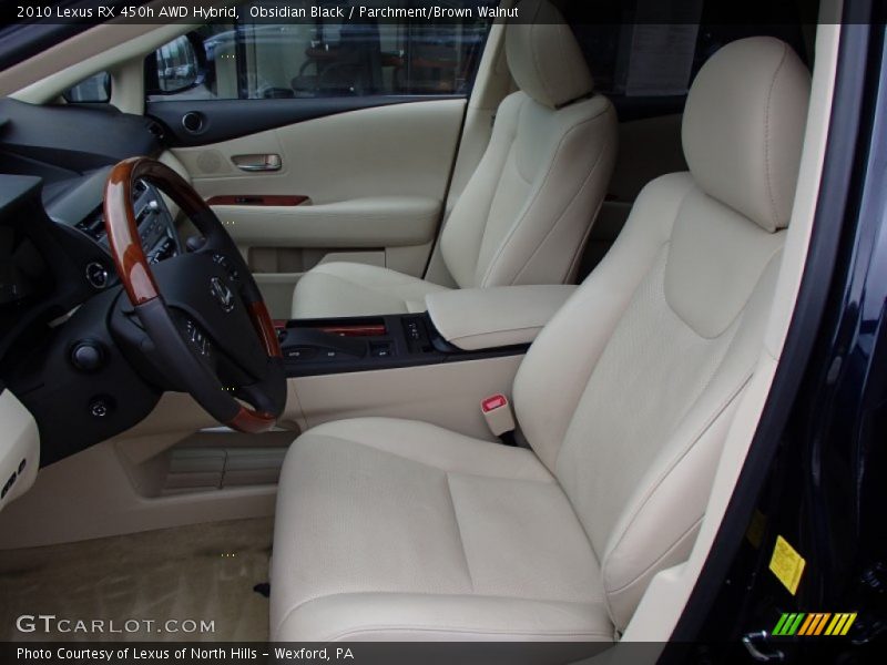 Obsidian Black / Parchment/Brown Walnut 2010 Lexus RX 450h AWD Hybrid