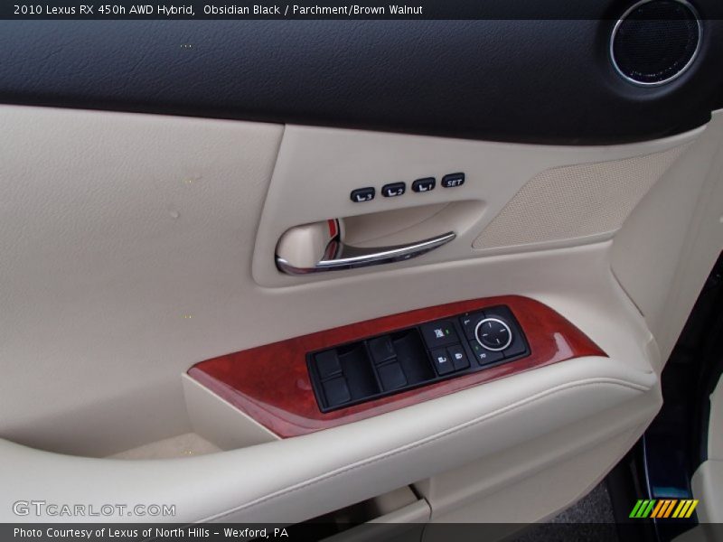 Obsidian Black / Parchment/Brown Walnut 2010 Lexus RX 450h AWD Hybrid
