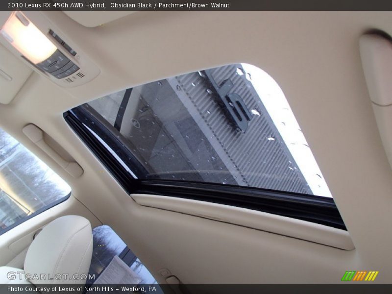 Obsidian Black / Parchment/Brown Walnut 2010 Lexus RX 450h AWD Hybrid