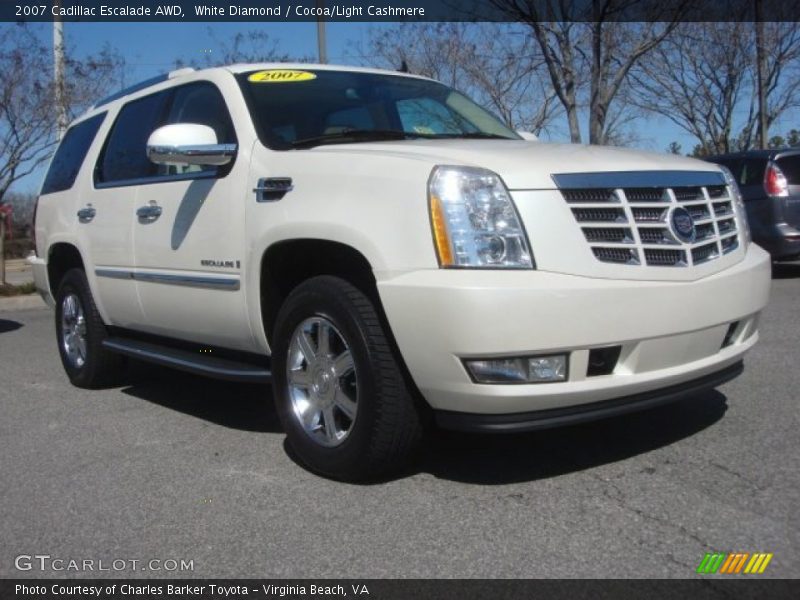 White Diamond / Cocoa/Light Cashmere 2007 Cadillac Escalade AWD