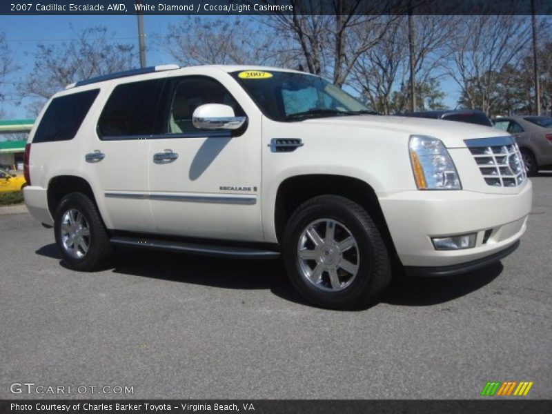 White Diamond / Cocoa/Light Cashmere 2007 Cadillac Escalade AWD
