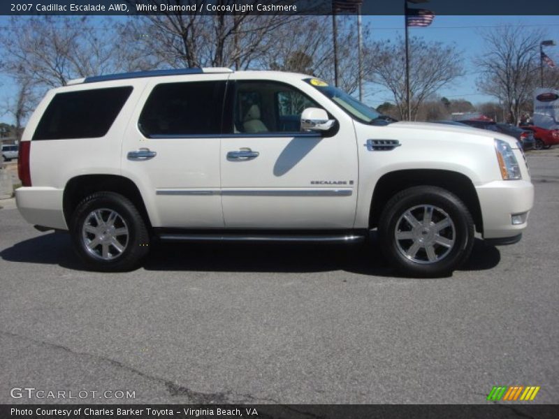 White Diamond / Cocoa/Light Cashmere 2007 Cadillac Escalade AWD