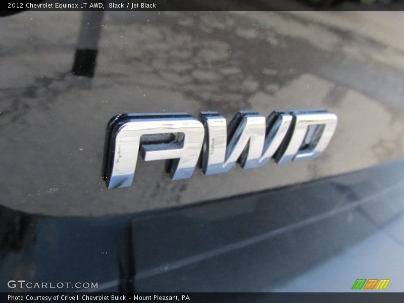 Black / Jet Black 2012 Chevrolet Equinox LT AWD