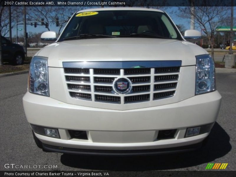 White Diamond / Cocoa/Light Cashmere 2007 Cadillac Escalade AWD