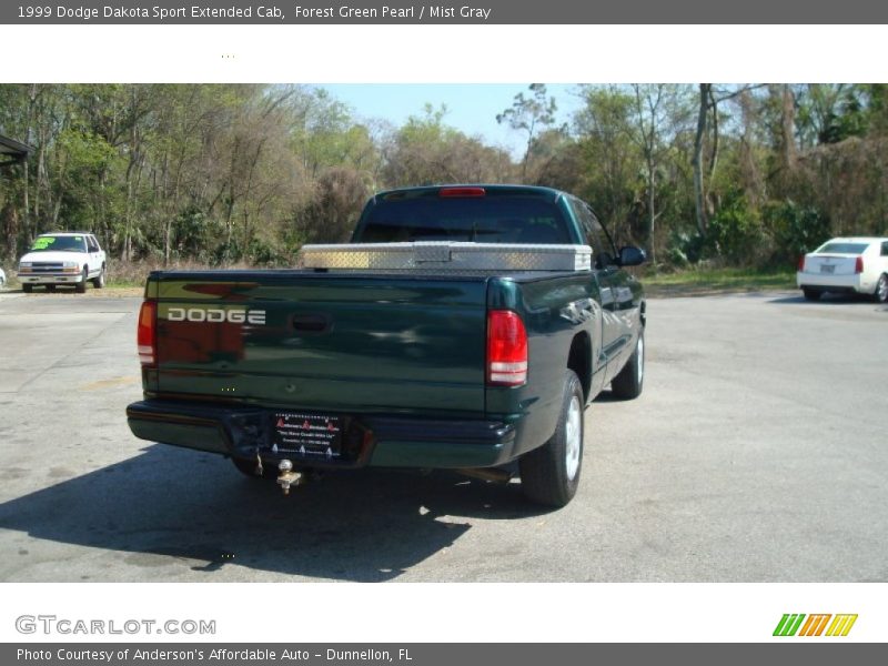 Forest Green Pearl / Mist Gray 1999 Dodge Dakota Sport Extended Cab