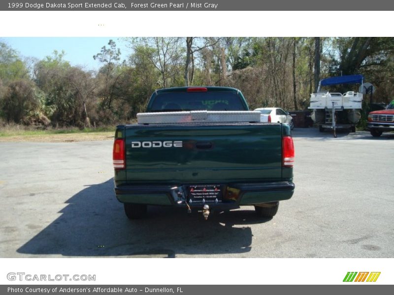 Forest Green Pearl / Mist Gray 1999 Dodge Dakota Sport Extended Cab