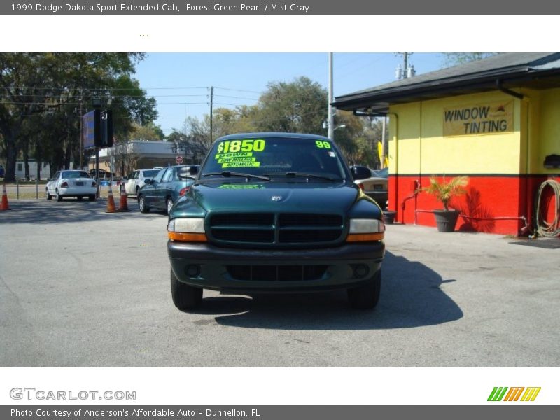 Forest Green Pearl / Mist Gray 1999 Dodge Dakota Sport Extended Cab