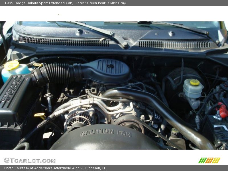 Forest Green Pearl / Mist Gray 1999 Dodge Dakota Sport Extended Cab