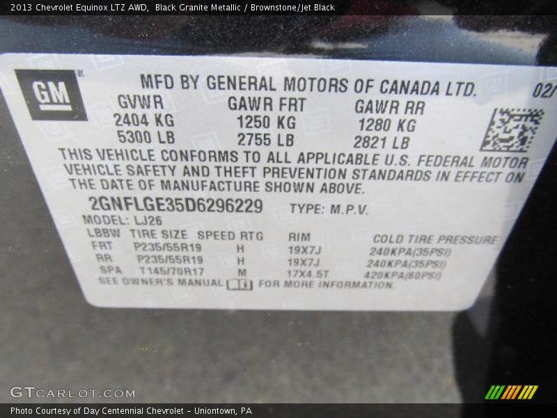 Black Granite Metallic / Brownstone/Jet Black 2013 Chevrolet Equinox LTZ AWD