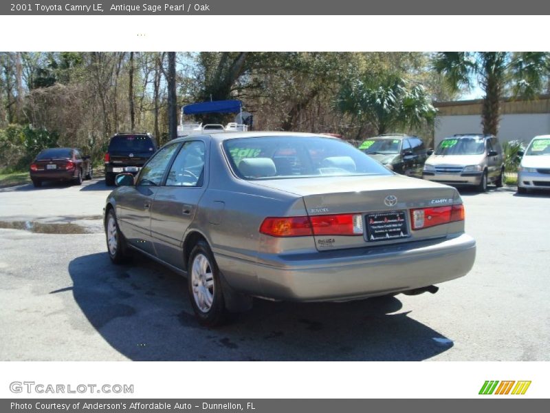 Antique Sage Pearl / Oak 2001 Toyota Camry LE