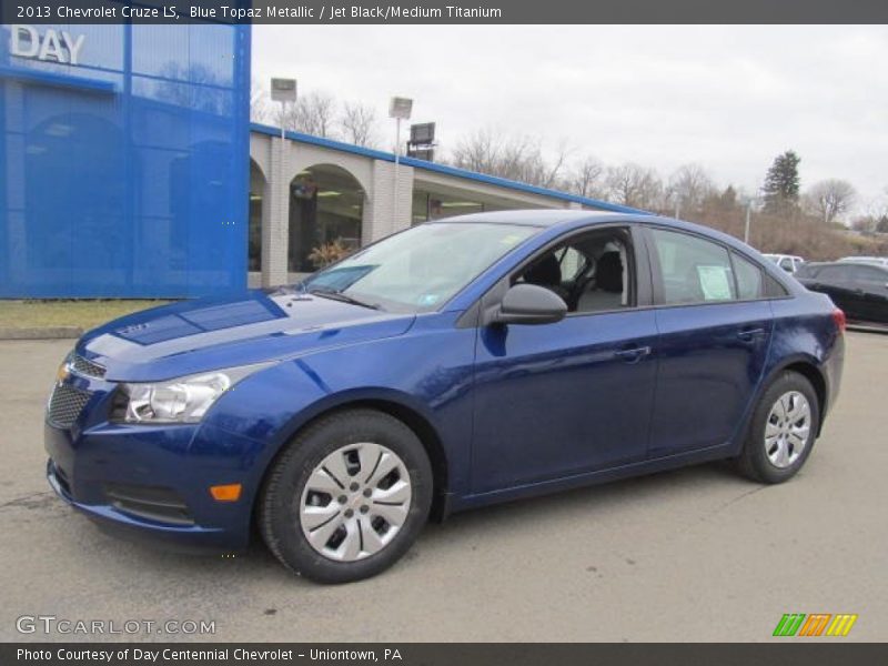 Blue Topaz Metallic / Jet Black/Medium Titanium 2013 Chevrolet Cruze LS