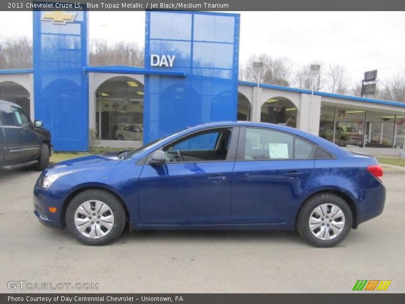 Blue Topaz Metallic / Jet Black/Medium Titanium 2013 Chevrolet Cruze LS