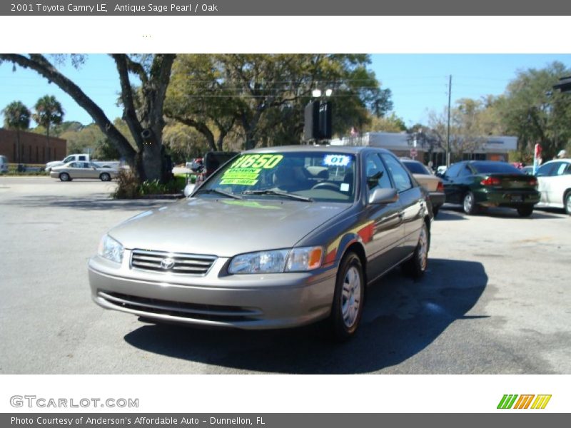 Antique Sage Pearl / Oak 2001 Toyota Camry LE