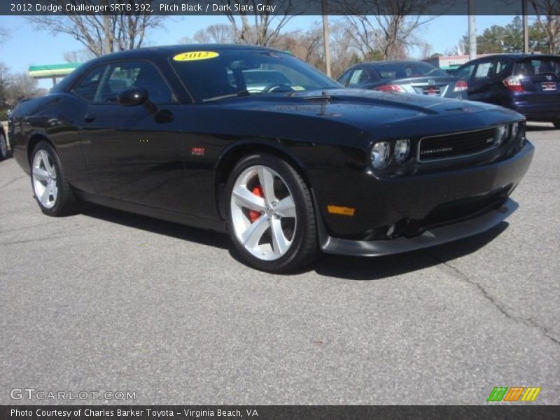 Pitch Black / Dark Slate Gray 2012 Dodge Challenger SRT8 392