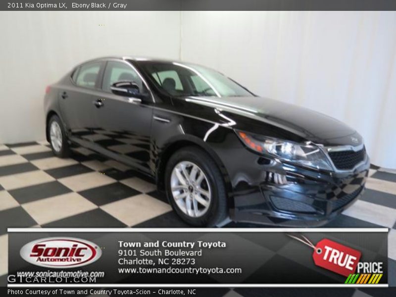 Ebony Black / Gray 2011 Kia Optima LX