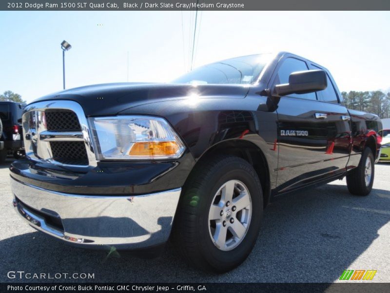 Black / Dark Slate Gray/Medium Graystone 2012 Dodge Ram 1500 SLT Quad Cab