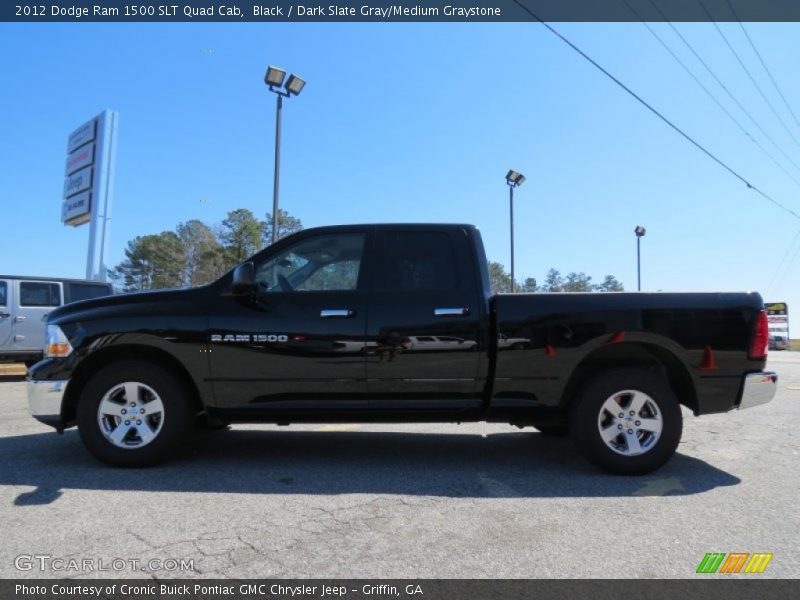 Black / Dark Slate Gray/Medium Graystone 2012 Dodge Ram 1500 SLT Quad Cab