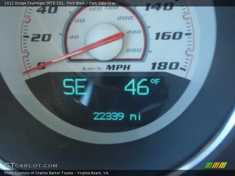 Pitch Black / Dark Slate Gray 2012 Dodge Challenger SRT8 392