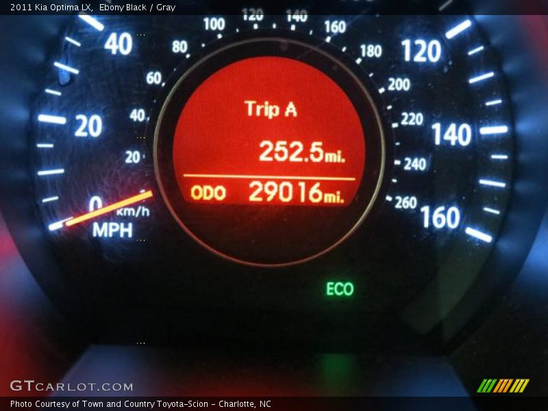 Ebony Black / Gray 2011 Kia Optima LX
