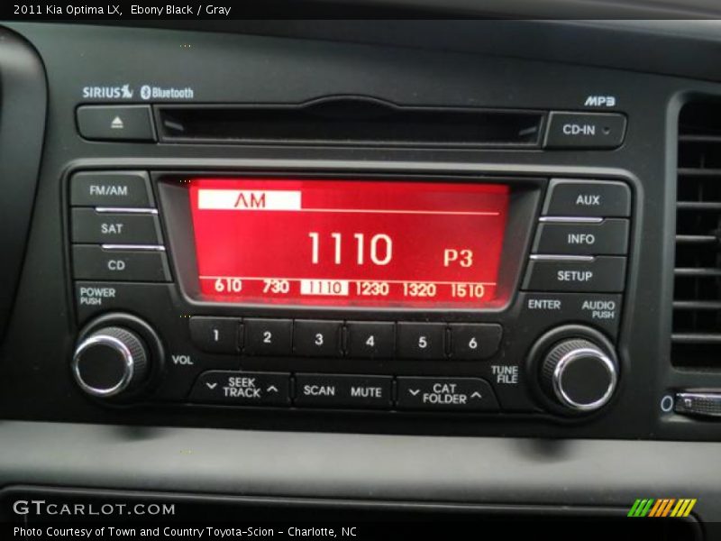 Ebony Black / Gray 2011 Kia Optima LX