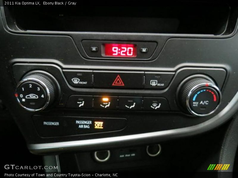 Ebony Black / Gray 2011 Kia Optima LX