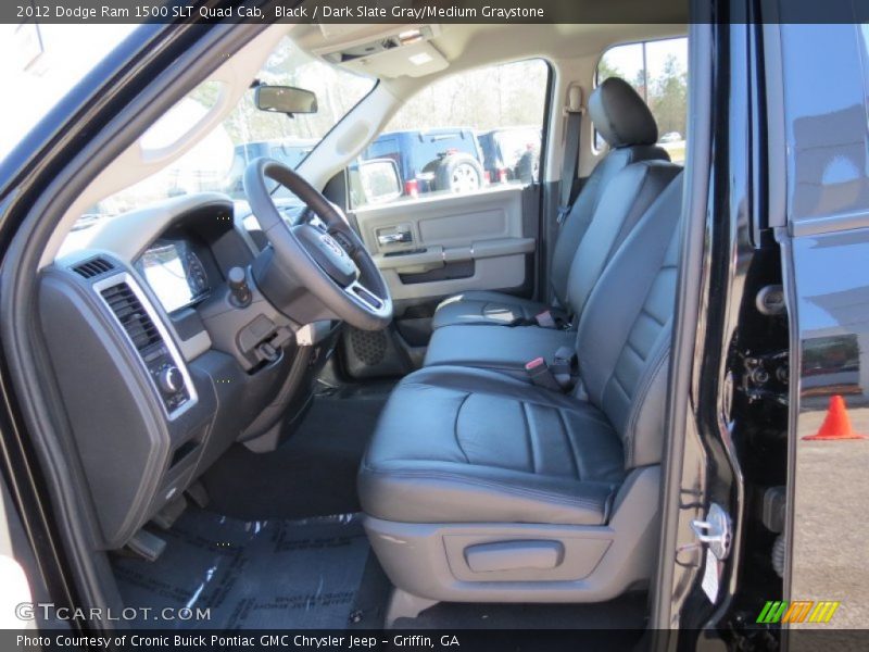 Black / Dark Slate Gray/Medium Graystone 2012 Dodge Ram 1500 SLT Quad Cab