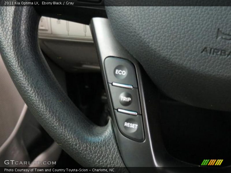 Ebony Black / Gray 2011 Kia Optima LX