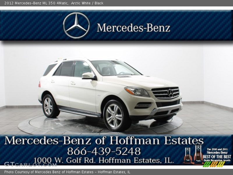 Arctic White / Black 2012 Mercedes-Benz ML 350 4Matic