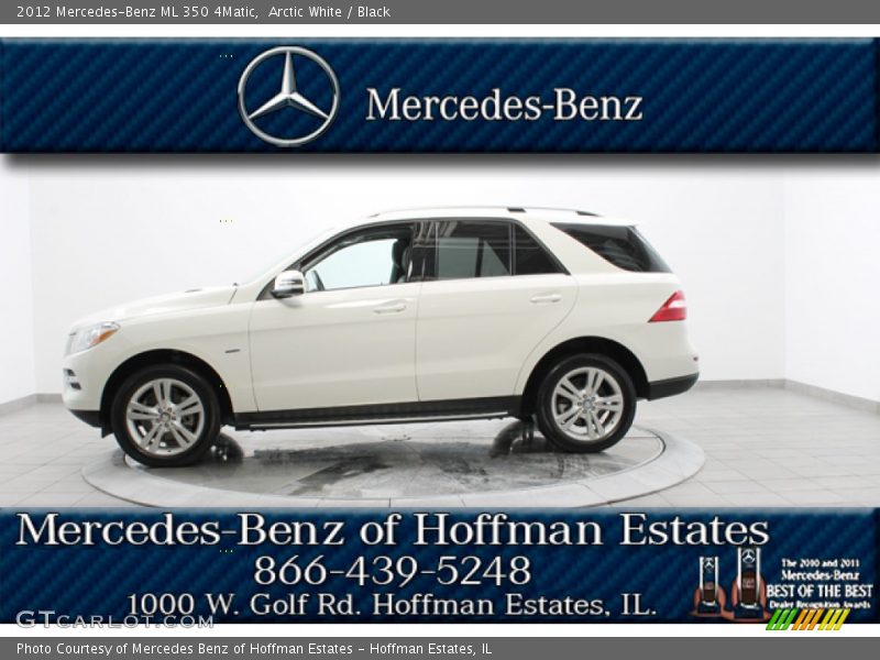 Arctic White / Black 2012 Mercedes-Benz ML 350 4Matic