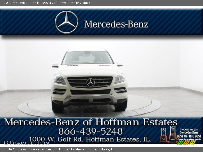 Arctic White / Black 2012 Mercedes-Benz ML 350 4Matic