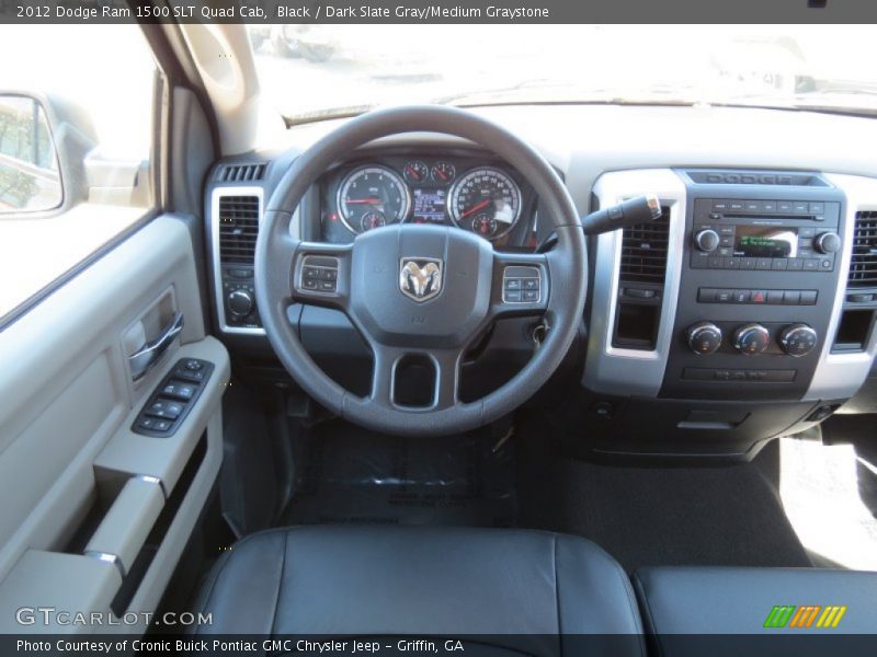 Black / Dark Slate Gray/Medium Graystone 2012 Dodge Ram 1500 SLT Quad Cab