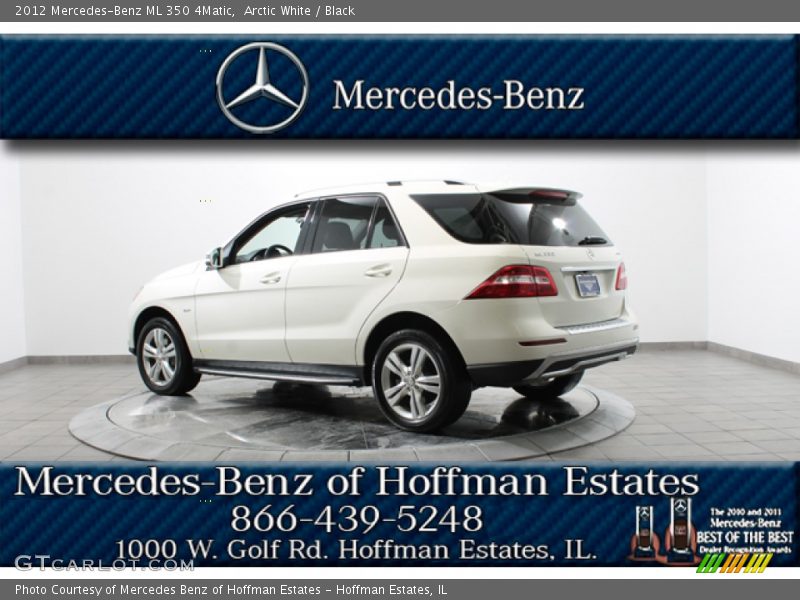Arctic White / Black 2012 Mercedes-Benz ML 350 4Matic