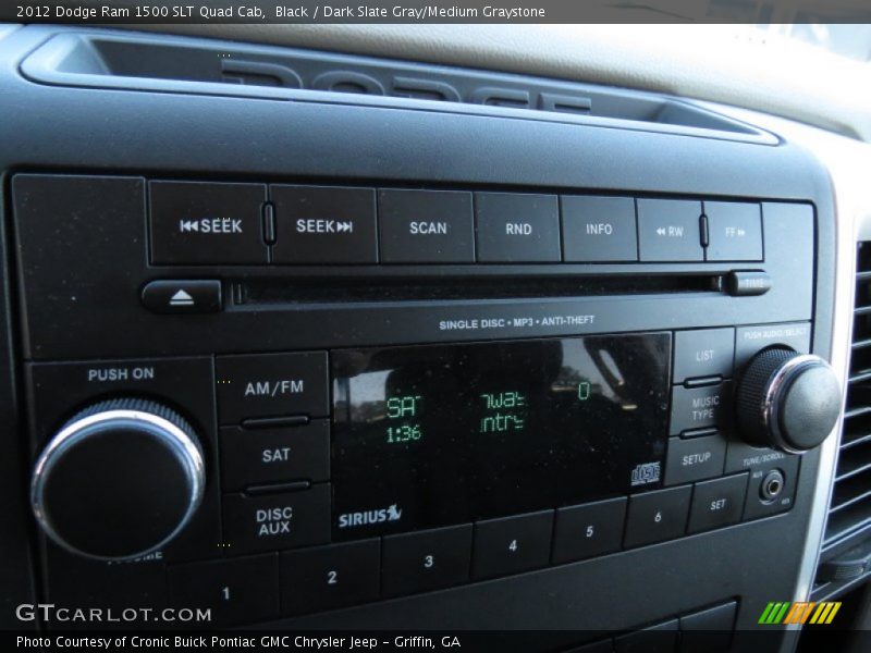 Black / Dark Slate Gray/Medium Graystone 2012 Dodge Ram 1500 SLT Quad Cab