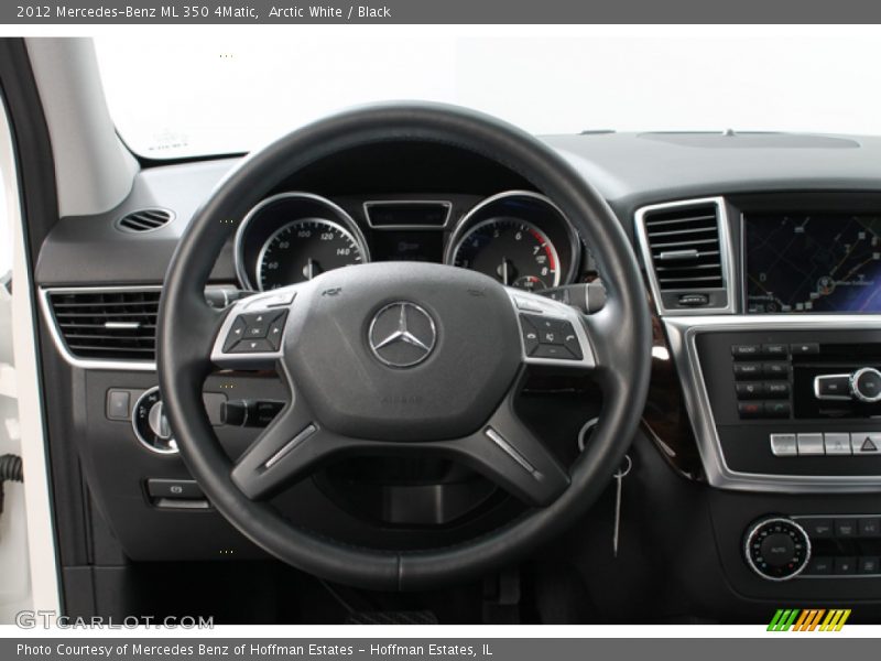 Arctic White / Black 2012 Mercedes-Benz ML 350 4Matic