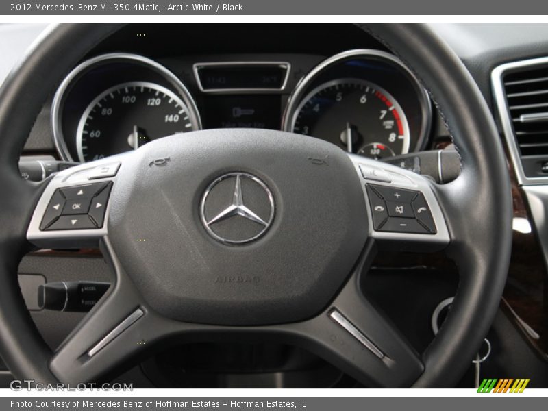 Arctic White / Black 2012 Mercedes-Benz ML 350 4Matic