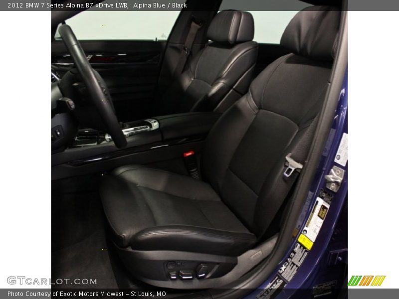 Front Seat of 2012 7 Series Alpina B7 xDrive LWB