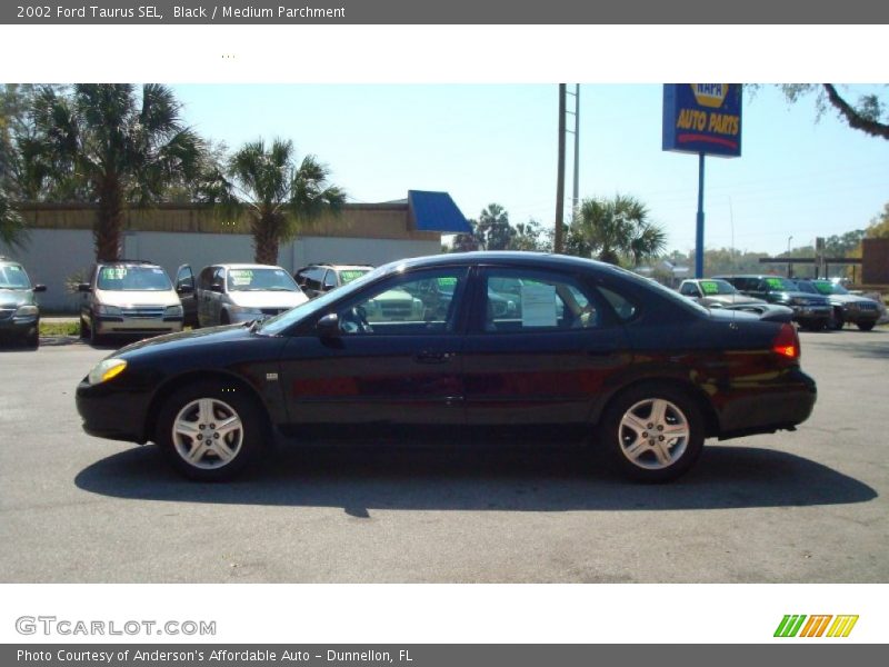 Black / Medium Parchment 2002 Ford Taurus SEL