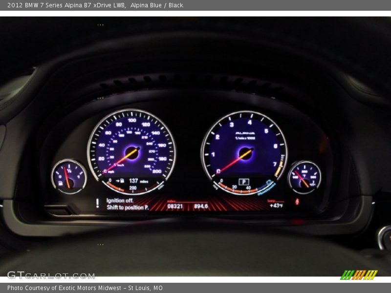  2012 7 Series Alpina B7 xDrive LWB Alpina B7 xDrive LWB Gauges