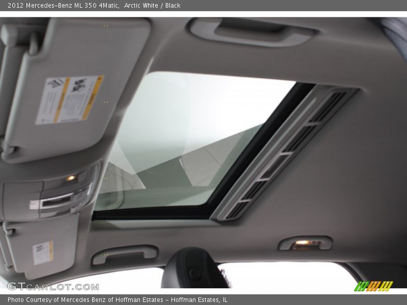Arctic White / Black 2012 Mercedes-Benz ML 350 4Matic