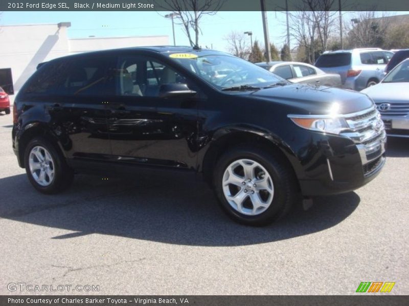 Black / Medium Light Stone 2012 Ford Edge SEL