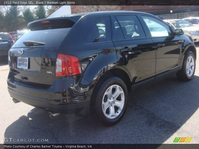 Black / Medium Light Stone 2012 Ford Edge SEL
