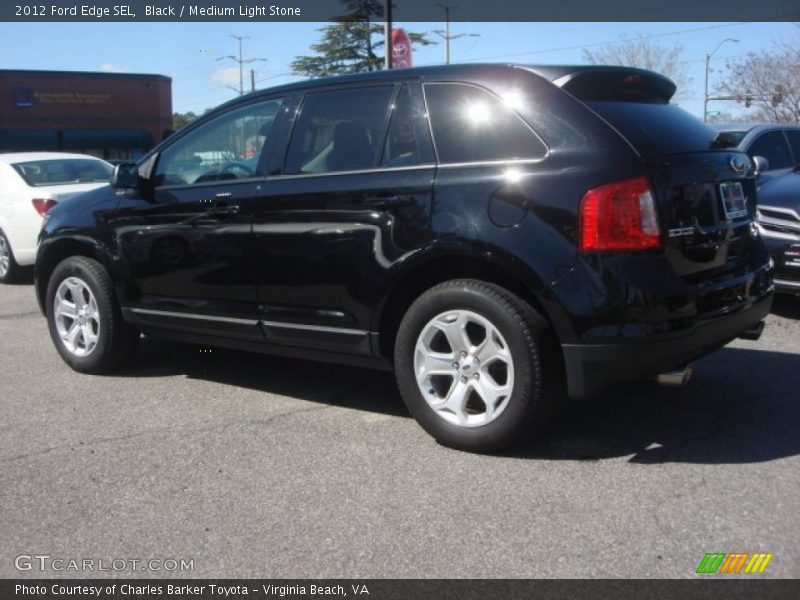 Black / Medium Light Stone 2012 Ford Edge SEL