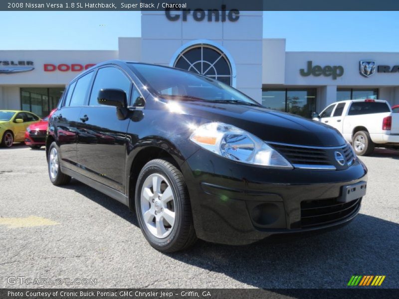 Super Black / Charcoal 2008 Nissan Versa 1.8 SL Hatchback