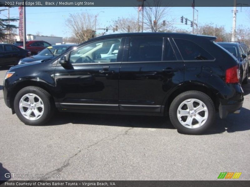 Black / Medium Light Stone 2012 Ford Edge SEL